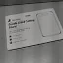 Stainless Steel Cutting Board, Non Toxic Cutting Board for Kitchen Double Sided Food Grade, Chopping Board for Meat/Vegetables, Kitchen Gifts Easy to Clean 2025 New Upgrade Large Size (16"L x 11"W) (Dark Gray)