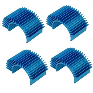 4 Pack Vgoohobby Aluminum Electric Engine Motor Heatsink Cooling Heat Sink Fins for 550 540 3650 Size Brushed Brushless Motors RC Car Truck,Blue
