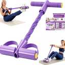 Foot Pedal Resistance Bands with Handles, 6-Tube Multifunction Exercise Bands, Durable Home Gym Fitness Equipment for Women & Men to Tone Abs, Core, Legs, Arms, Waist