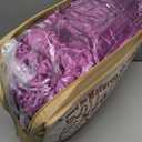 DECOLURE Satin Bed Sheets - 4 Piece Luxury Silky King Size Bedding Set - Softer Than Silk, Wrinkle-Free with 15” Deep Pocket Fitted Sheet, Perfect for Hair & Skin, Gifts for Women (Striped Purple)