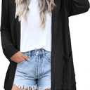 STYLEWORD Women's Fashion Cardigan Sweater Lightweight Open Front Long Casual Beach Kimonos Outfits with Pockets