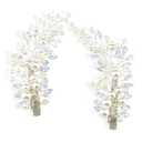 Pearl Rhinestone Alligator Hair Clips, Bendable Wedding Hair Pieces for Bridal Women, Set of 2 (Silver)