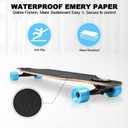 Longboard Skateboard, 41 Inch Drop Through Longboard Complete 9-Ply Nature Maple Premium Cruiser Long Board for Adults, Teens and Kids - High-Speed Bearings & T-Tool