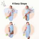 3-Pack Organic Baby Swaddle Sleep Sacks - Swaddles for Newborns, Infant 0-3 Months, Baby Girls, Boys, Soft & Snug Newborn Sleep Sack, Nursery Swaddling Blankets (ABC Land Cloud)