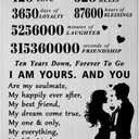 10 Year Wedding Anniversary Card Gifts - Happy 10th Anniversary Romantic Gifts for Him Her - Ten Year Wedding Wallet Card Presents for Husband Men