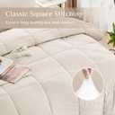 JOLLYVOGUE Oversized King Comforter Set, Ultra-Soft Bed in a Bag Oversized King Size 7 Pieces, Oeko-TEX Certified Bedding Set with Down Alternative Comforter, Sheets, Pillowcases & Shams, Beige