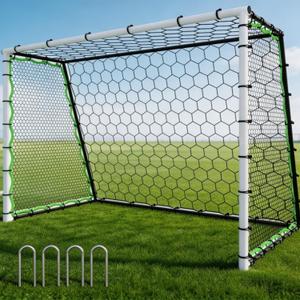 Garvee 3-in-1 Soccer Rebounder Net 7x5 FT - Ultra-Responsive Goal & Trainer, Durable Steel Frame, High/Low Passing, Ball Control for Solo & Team Training, Indoor Outdoor
