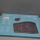 Wireless Keyboard and Mouse Combo, Full Size Wave Keys Ergonomic 2.4G Keyboard with Wrist Rest for Natural Typing, 3 DPI Adjustable Ergonomic Silent Mouse for Computer/Laptop/Windows/Mac (Black)