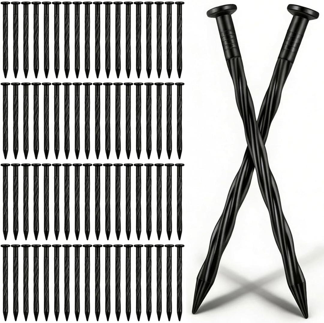 360 Pack Landscape Edging Spikes 7.7 Inch, Spiral Plastic Landscape Anchoring Spikes Bulk for Weed Barrier, Paver Edging, Landscape Fabric, Artificial Turf, Lawn Garden Yard