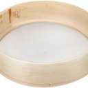 VOSAREA Flour Sifter Wooden Handheld Mesh Round Sifter Household Flour Sieve Kitchen Handheld Fine Mesh Strainer for Cooking Pastry Baking Straining Powdering Kitchen Utensil