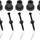 skysen 5 PCS 1-5/16" Barn Door Wall Spacer with Screws for Sliding Barn Door Hardware Connection Device Metal Steel Track to Wall(Spacer-34)
