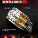 LASFIT 7443 LED Brake Tail Light Bulb, Super Bright 7444NA 7443R 7444 7440 7440A for Stop Parking Lights, W21W WY21W 992, Not for Trucks, Red (2pcs)