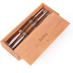 Kitchen Drawer Knife Organizer, Kid Safe Combination Lock Knife Drawer Organizer, Double Layer Bamboo Board, Includes Cleaning Cloth (Knives Not Included)