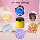 Loretoy 36 Pack 2 OZ Plastic Jars with Lids, BPA Free, Reusable, Refillable Transparent Cosmetic Containers for Bath Salts, Cosmetics, Powders, Beauty Product and Small Accessories