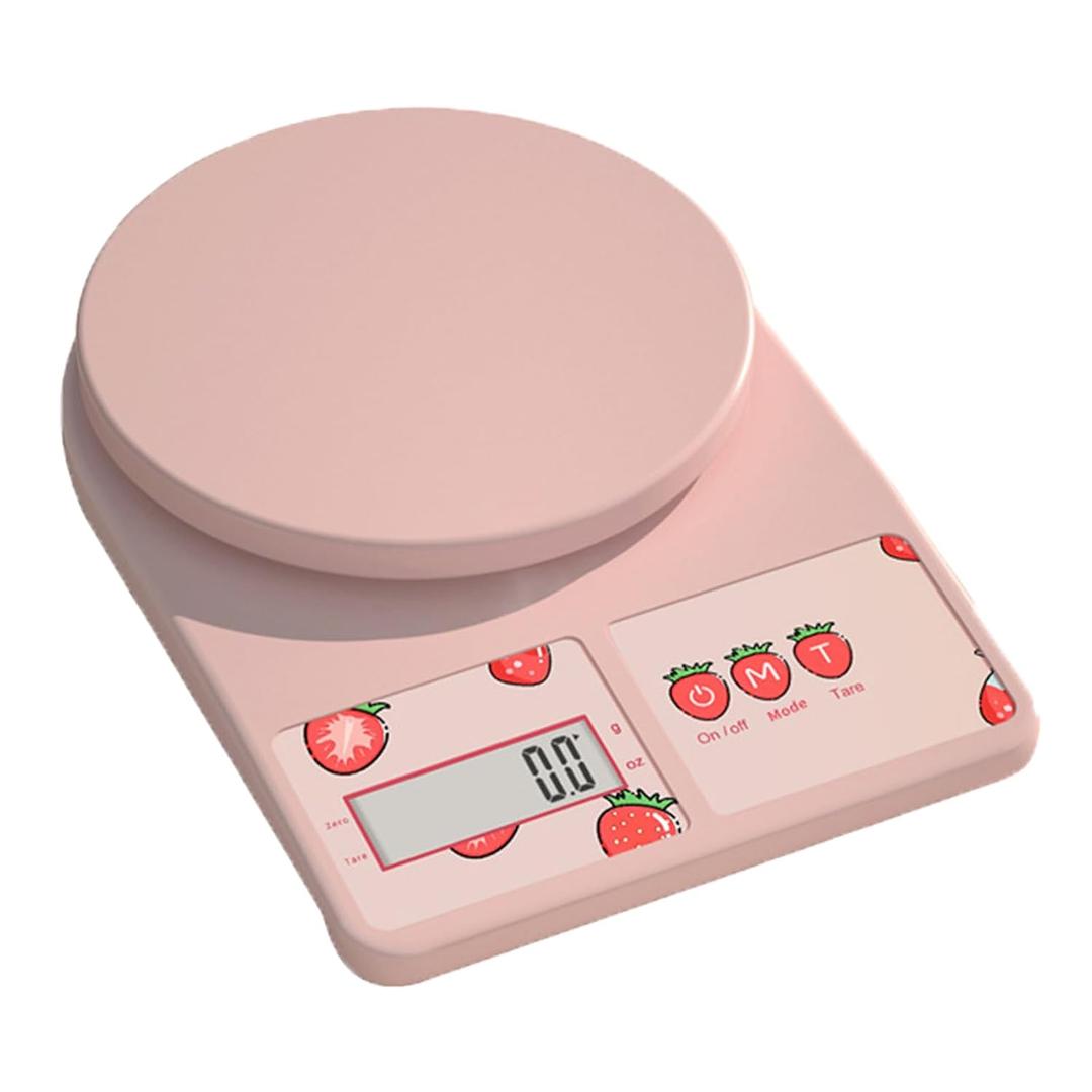 High Accuracy Digital Food Scale with Tare Function  Ideal for Kitchen, Coffee, Baking, and Food Prep  Measures in Grams and Ounces with Easy Unit Conversion (Pink, 10kg)
