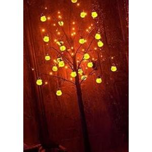 Twinkle Star 6FT Halloween Decorations Black Spooky Tree, Glittered with 96 LED Orange Lights and 24 Pumpkins, 24V 3.6W Low Voltage Lighted Artificial Tree for Indoor Holiday Party All Saints Day Twinkle Star 6FT Halloween Decorations Black Spooky Tree, Glittered with 96 LED Orange Lights and 24 Pumpkins, 24V 3.6W Low Voltage Lighted Artificial Tree for Indoor Holiday Party All Saints Day