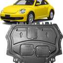 Engine Guards Mud Flaps for VW Beetle 2012 2013 2014 2015 2016 2017 2018 2019 Front Engine Splash Shield Guards Suitable for Beetle Under Engine Cover Directly Replace Original One Black