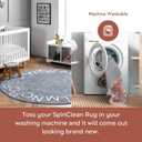 nuLOOM Kids Washable Round Alphabet Area Rug, 4' Round, Blue