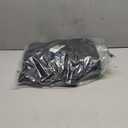 Womens Classic Coat Lapel Collar Open Front Belted Long Jacket (Large, Black)