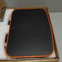 Large Car Tray Table for Back Seat, Foldable Car Desk for Laptop with Adjustable Height, Hidden Cup Holder & Phone Holder, Heavy Duty Travel Food Tray for Eating Working Road Trips (Orange)