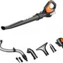 WORX Cordless Leaf Blower, Electric Blowers for Lawn Care with 120 MPH & 2.7 LBS, Long Nozzle Design for Narrow Spaces with Cleaning Attachments, Battery & Charger Not Included, WG545.9