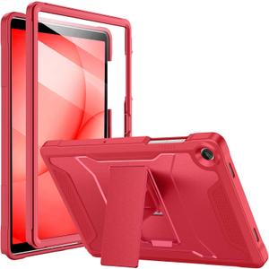 Soke Case for Galaxy Tab A11+ Plus /A9+ 11-Inch, with Screen Protector and Kickstand, Rugged Full Body Protective Cover for Samsung Galaxy Tablet A11+/A9+ [SM-X230/236/210/216] - Burgundy Red