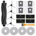 Replacement Parts Accessories Kit for Dreame L40 Ultra / X40 Ultra / X40 Master and for MOVA P10 Pro/ P50 Pro Ultra Robot Vacuum - 1 Rubber Main Brushes 4 Dust Bags 4 Mop Pads 4 Filters 4 Side Brushes