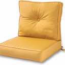 Greendale Home Fashions Outdoor Sunbrella Premium Deep Seat Cushion, 2 Piece Set, Canvas Wheat