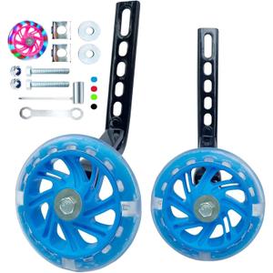 Training Wheels for Bicycle,Flash Mute Wheel Compatible for Bikes of 12-20 Inch 1 Pair