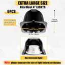 Glooglitter 6 Pcs Recessed Light Insulation Cover for 4" Ceiling Fixtures, Fits up to 4" Lights
