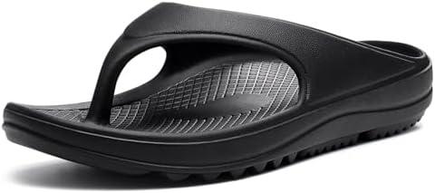 shevalues Orthopedic Sandals for Women Arch Support Recovery Flip Flops Pillow Soft Summer Beach Shoes Black 40