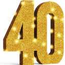 Usongshine Happy 40th Birthday Decorations Anniversary Decorations 40th Centerpiece Table Decorations for Men Women(30 * 30 * 3cm)