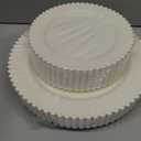 U-QE 60PCS Ivory Plastic Plates - Beaded Ivory Plates Disposable Heavy Duty - Perfect for Party, Baby Shower, Wedding, Birthday - Include 30PCS 10inch Dinner Plate & 30PCS 7inch Dessert Plate