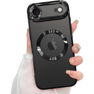 ZIYE Magnetic Case Made for iPhone 17 Air 6.6 Inch [Compatible with MagSafe] Soft TPU Slim Phone Cover Anti-Scratch Drop Protection Clear Phone Case for Women Men, Black