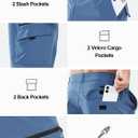 NORTHYARD Men's Cargo Hiking Shorts 9" Lightweight Outdoor Tactical Work Camping Sport Golf Casual Travel Fishing Multipocket (Blue, S)