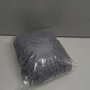 HFCNMY Ottoman Cover Rectangle,Stretch Knitted Jacquard Rectangle Ottoman Cover Thick Slipcover for Ottomans Soft Foot Stool Cover with Elastic Bottom Dark Gray Large