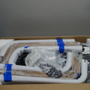 Swivel Bar Stools Set of 2, 26" Counter Height Backless Bar Stools, Fabric Upholstered Seat, Sturdy Curved Wood Legs, Mid-Century Modern Island Stools for Kitchen Bar, Dining Room, Blue