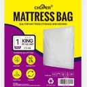 King/Cal King Mattress Bag for Moving and Storage, Waterproof Plastic Mattress Cover for Disposal and Protection