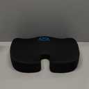 Everlasting Comfort Doctor Recommended Memory Foam Seat Cushion for Office Chairs & Car - Ergonomic Office Desk Accessories - Cushions for Tailbone Pain Relief, Sciatica (Black, Large)