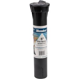Hunter PROS-06 6" Pop Up Sprinkler Body, Heavy Duty Irrigation Replacement with Flush Cap, No Nozzle Included, Fits Standard Female Thread Nozzles, Body Only for Lawn & Garden Systems