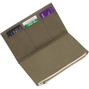 Moterm Canvas Zipper Pocket for Travelers Notebook, 1 Insert Pouch Refill for TN Accessories Standard Size Paper Card Holder Storage Bag (Olive Green)