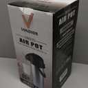 85 oz (2.5L) Airpot Coffee Carafe with Pump, Insulated Stainless Steel Coffee Dispenser, Coffee Carafes for Keeping Hot/Cold, Hot Beverage Dispenser for Party (84.5 Ounces, 1 Pack)