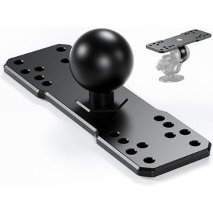 BRCOVAN 1.5'' Ball Fish Finder Mount, Aluminum Alloy Universal Marine Electronic Plate for RAM Mounts C Size 1.5 Inch Ball Double Socket Arm, Fit for Garmin, Lowrance, Humming bird, Ray marine and More