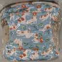 Babygoal Large Cloth Diapers Pack of 13 for 3-5 Year Toddlers, Cloth Diaper Covers 6 Pack with 6pcs Inserts and Wet Bag, Reusable Washable & Waterproof 6ZFB12-ZMB-B (Animal World)