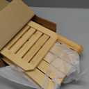 Unibambou Bamboo Shower Bench Inside Shower Stool with Storage Shelf, Spa Bath Chair for Bathroom, Seat or Organizer for Living Room, Bedroom and Garden - Great for All Ages Elderly (Small, Natural)