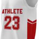 Men's Basketball Jersey, Breathable, Lightweight, Moisture-Wicking Sports Shirt for Training, Game Day, Quick-Dry Athletic Wear (US, Alpha, XX-Large, Regular, Regular, White)