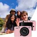 Silicone Case for Fujifilm X-M5 with 2PCS Screen Protector and Lanyard -(Pink)