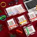 Cunno 24 Sets Christmas Silicone Bracelets Bulk Xmas Party Favors Stocking Stuffers Rubber Wristbands with Gift Greeting Cards Merry Christmas Bracelets Gifts for Party Decoration Supplies