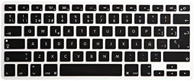 HRH Spanish Language Silicone Keyboard Cover Skin for MacBook Air 13,for MacBook Pro13/15/17 (with or w/Out Retina Display,2015 or Older Version),for iMac Older,USA and European Layout