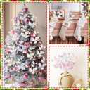 12 Pcs 16 Inch Pastel Christmas Decor Leaf Picks Pastel Candy Christmas Tree Picks Artificial Glitter Macaron Ornaments for Xmas Tree Decorations Topper Vase Filler Wreath Holiday Decor